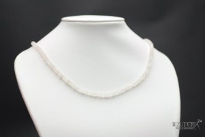 Naszyjnik Kwarc różowy fas dł.47cm HandMade (Z57)