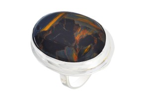 Pierścionek srebrny petersit P162