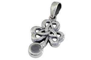 Zawieszka srebrna kwarc różowy Z314