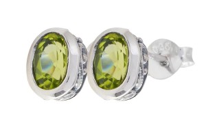 Kolczyki srebrne oliwin K238