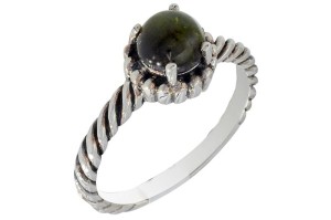 Pierścionek srebrny turmalin P221