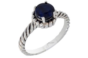 Pierścionek srebrny szafir P220