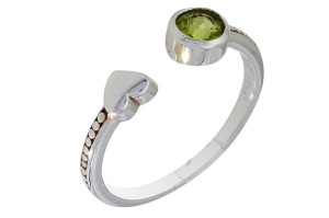 Pierścionek srebrny oliwin P217