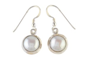 Kolczyki srebrne perła K276