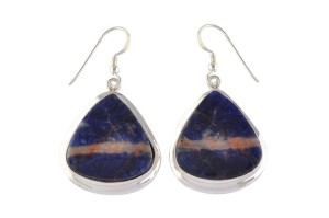 Kolczyki srebrne sodalit K353