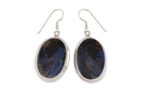 Kolczyki srebrne petersit K350