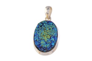 Zawieszka srebrna agat titanium Z381