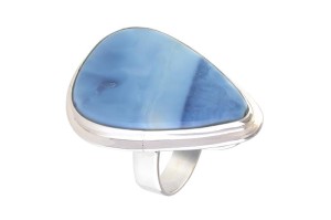 Pierścionek srebrny opal niebieski P390