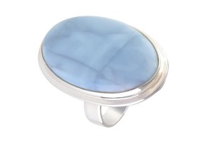 Pierścionek srebrny opal niebieski P389