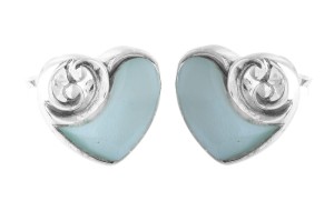 Kolczyki srebrne muszla K315