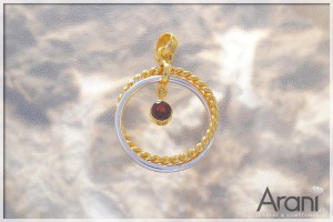 Z229 zawieszka, granat   SREBRO 925