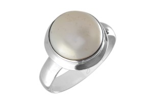 Pierścionek srebrny perła P344