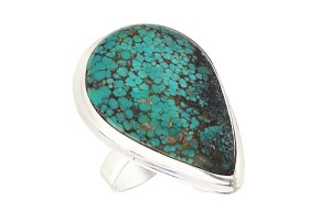 Pierścionek srebrny turkus P325