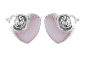 Kolczyki srebrne muszla K317