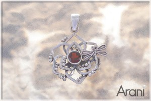 Z250 zawieszka, granat SREBRO 925