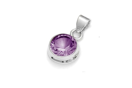 Zawieszka srebrna ametyst Z319