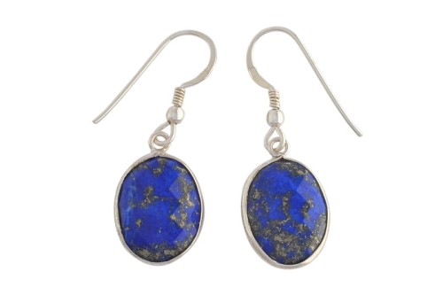 Kolczyki srebrne lapis lazuli K297