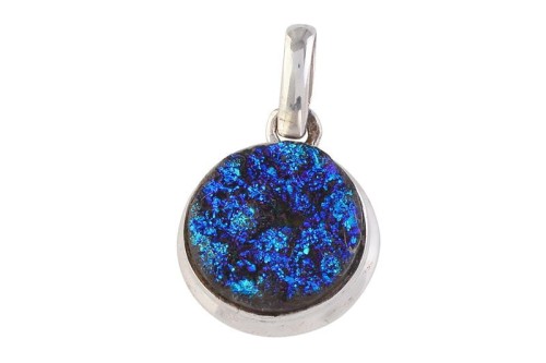 Zawieszka srebrna agat titanium Z378