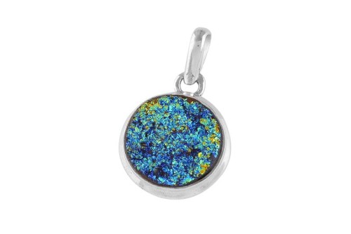 Zawieszka srebrna agat titanium Z376