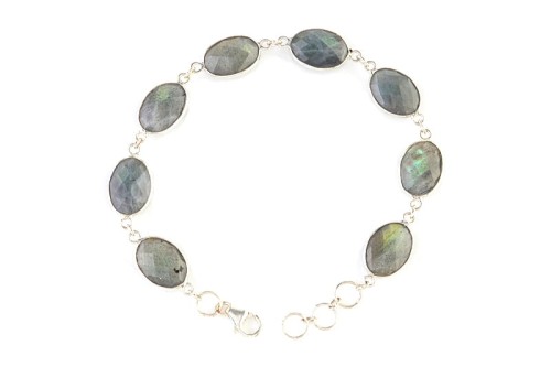 Bransoletka srebrna labradoryt B52