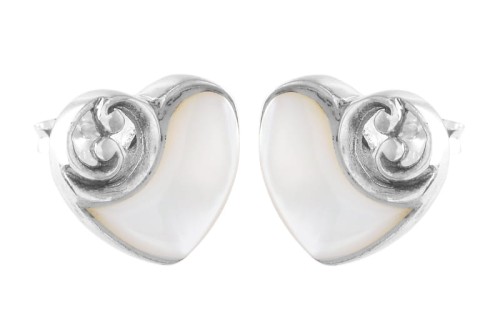 Kolczyki srebrne muszla K316