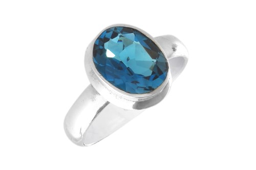 Pierścionek srebrny topaz london P347