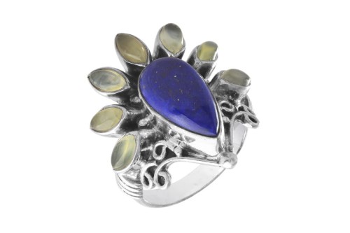 Pierścionek srebrny lapis lazuli, prenit P354