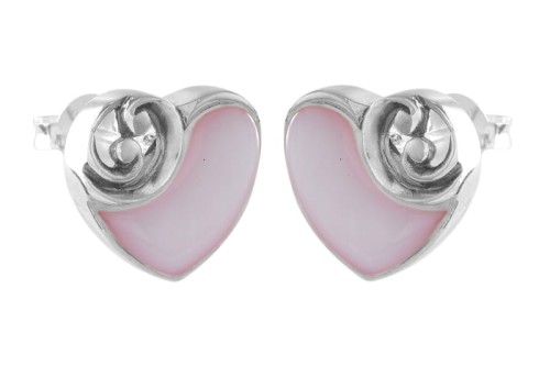 Kolczyki srebrne muszla K317