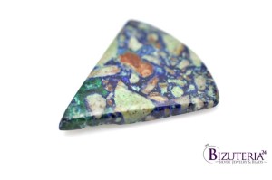 Malachit azuryt serce 46x40mm 16,7g 30.