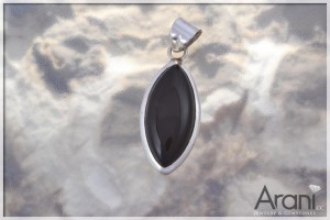 Z134 zawieszka, onyx czarny SREBRO 925