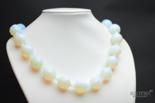 Naszyjnik Opal syntetyczny dł.50cm HandMade (Z98)