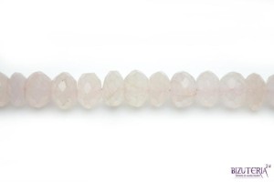 E5 - Kwarc różowy fasetowany - sznur 38cm, 1,2cm