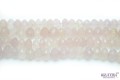 E5 - Kwarc różowy fasetowany - sznur 38cm, 1,2cm