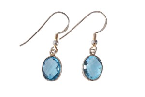 Kolczyki srebrne topaz swiss K151