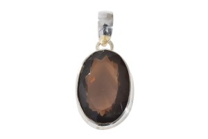 Zawieszka srebrna kwarc dymny Z256