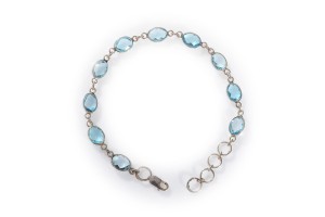 Bransoletka srebrna topaz sky B7