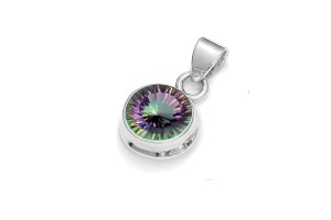 Zawieszka srebrna topaz mistyczny Z321