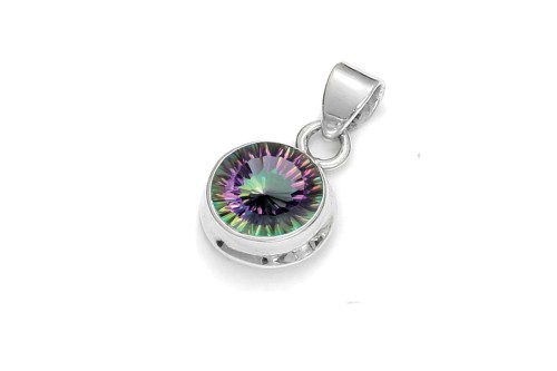 Zawieszka srebrna topaz mistyczny Z321
