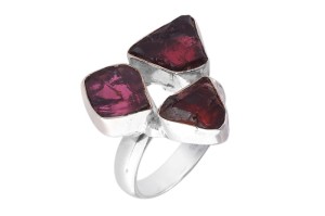 Pierścionek fantazyjny granat druzy P302