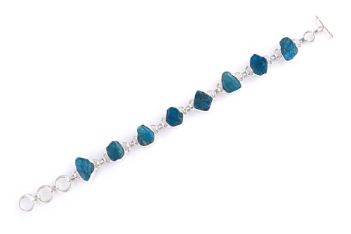 Bransoletka srebrna apatyt druzy B39