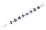 Bransoletka srebrna labradoryt druzy B43