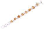 Bransoletka srebrna cytryn druzy B41