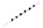 Bransoletka srebrna ametyst druzy B40
