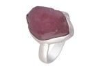 Pierścionek srebrny rubin druzy P311