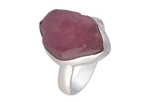 Pierścionek srebrny rubin druzy P311
