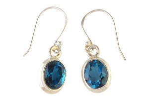 Kolczyki srebrne topaz london K291