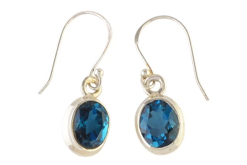 Kolczyki srebrne topaz london K291
