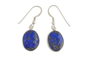 Kolczyki srebrne lapis lazuli K297