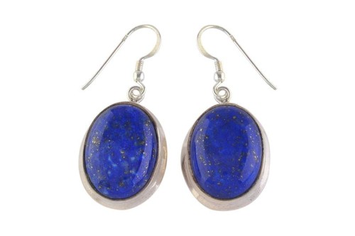 Kolczyki srebrne lapis lazuli K332