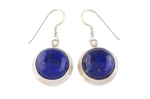 Kolczyki srebrne lapis lazuli K331